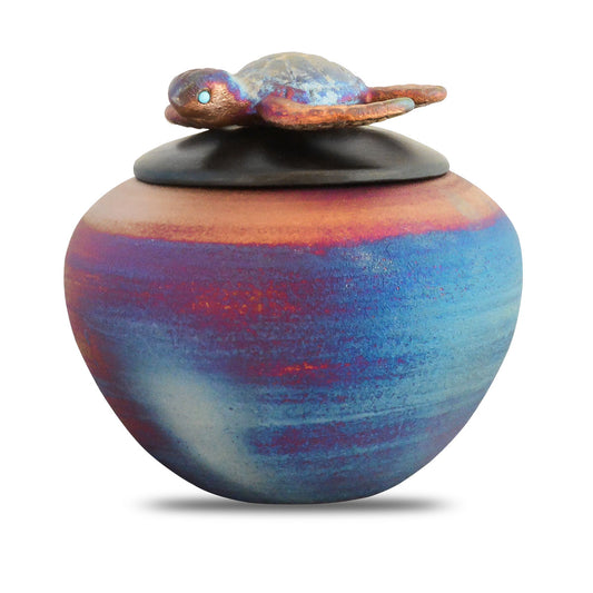 Baby Turtle Raku Keepsake