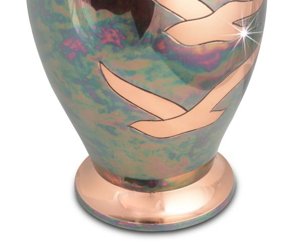 Gleaming Dove Brass Urn