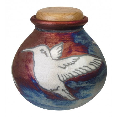 Western Garden Raku Urn